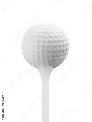 close up of golf ball texture on white background