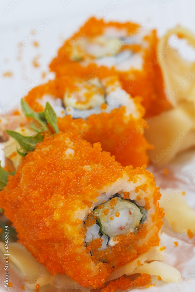 Closeup sushi,Japanese-style food.