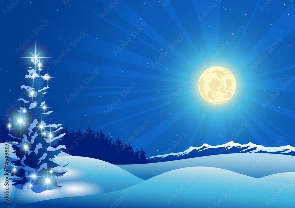 Naklejka premium Blue Christmas Background