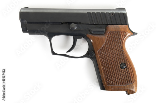 Принти на полотні Handgun isolated on a white background
