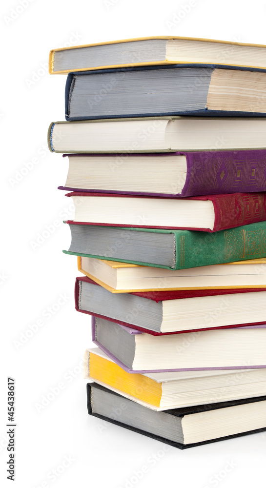 Stack of books isolated on white background Stack of books isolated on white background
