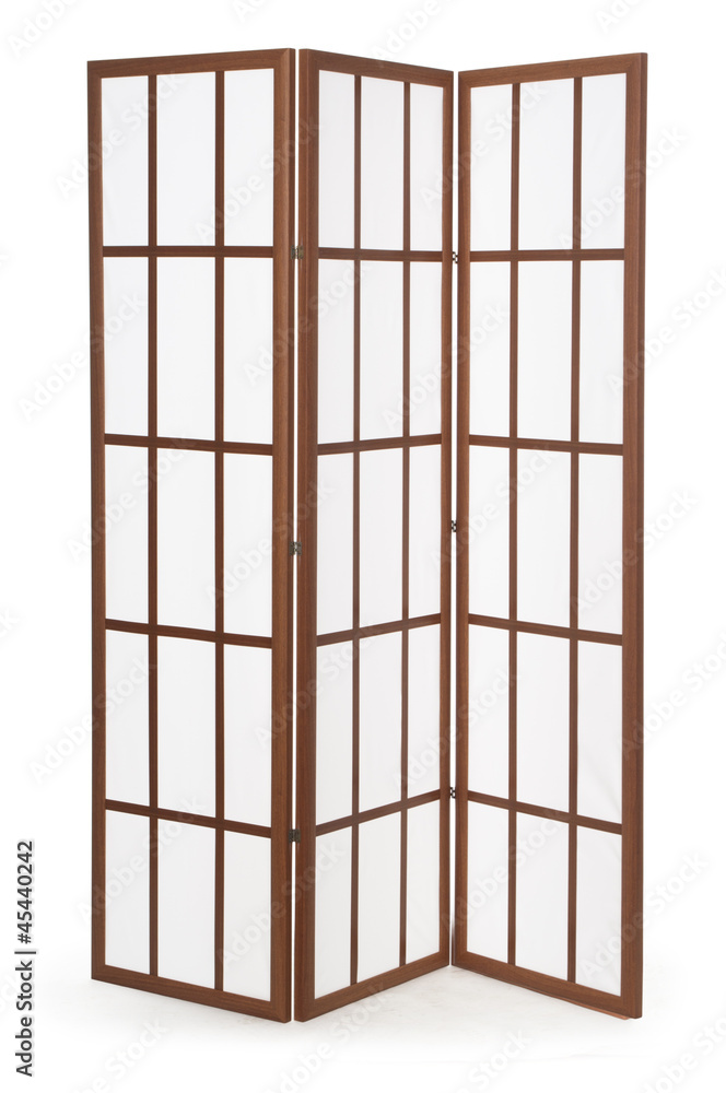folding screen isolated on white background folding screen isolated on white background