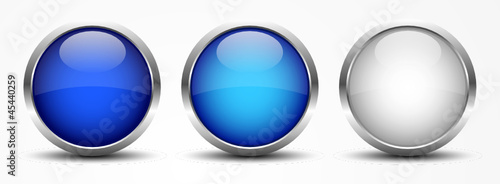 Vektor Buttons Blau Weiß