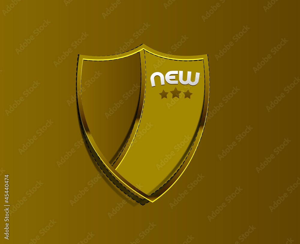 Design of shield labels stamps stickers use. Design of shield labels stamps stickers use.