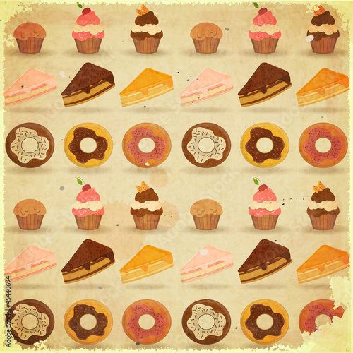 Retro Dessert Background