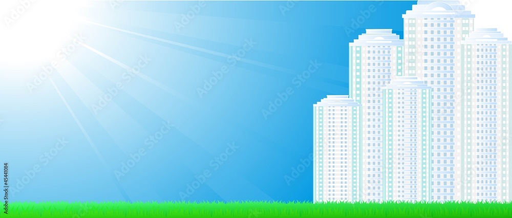 business card with sky and skyscrapers business card with sky and skyscrapers