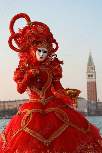 Red venice carnival dress