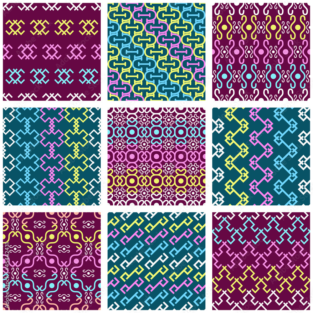 Seamless patterns set