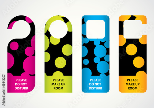 hotel do not disturb door hanger with special dotted design