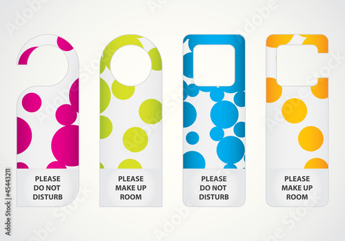 hotel do not disturb door hanger with special dotted design