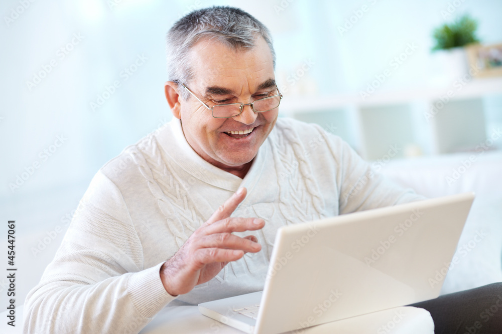 Working with laptop Working with laptop