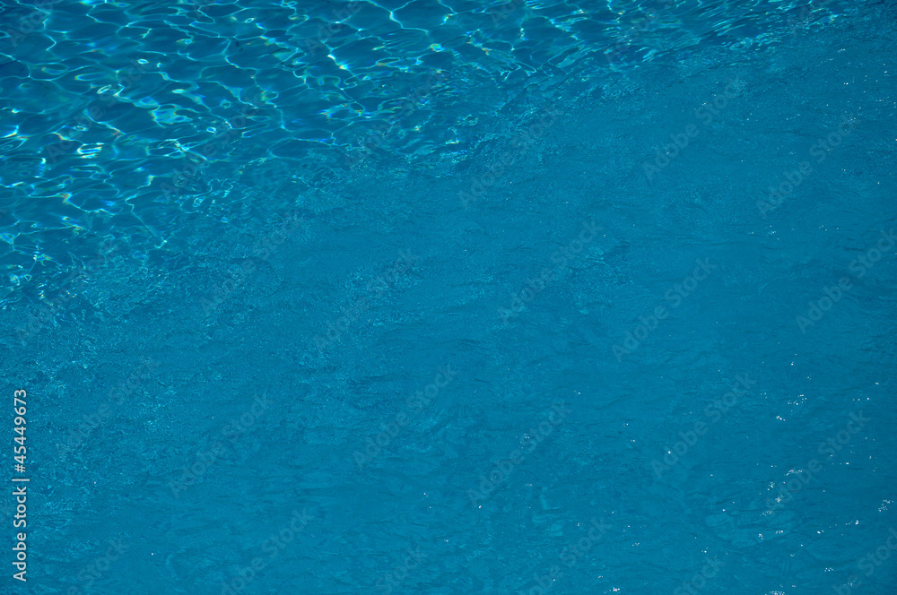Water in the hotel swimming pool