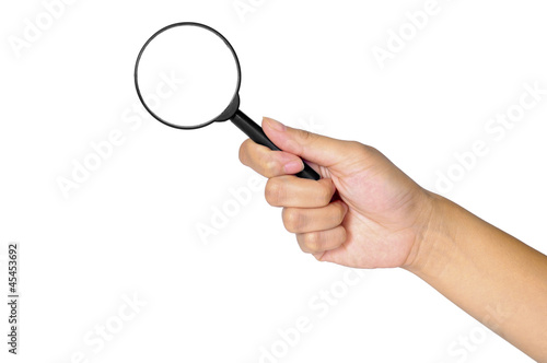 Hand With Magnifying Glass