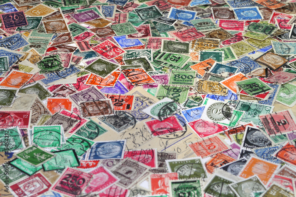 alte Briefmarken, Deutschland, Europa