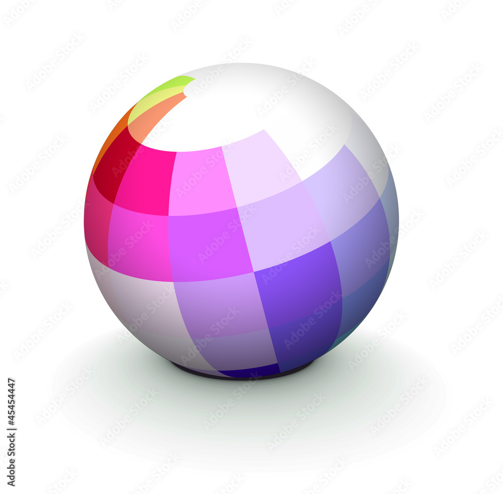 abstract 3d vector sphere with glossy mosaic design abstract 3d vector sphere with glossy mosaic design