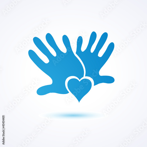 logo amour, logo coeur, logo société, logo main