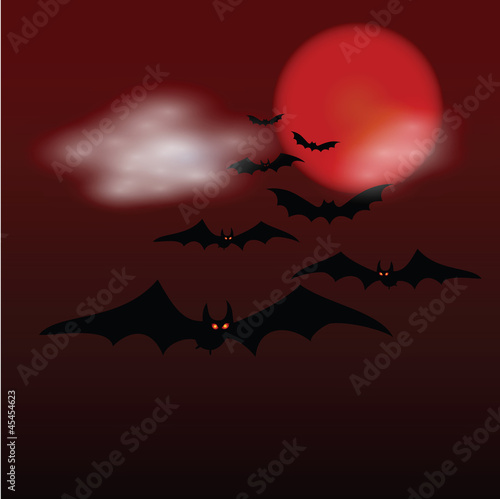 Halloween illustration background. Vector art