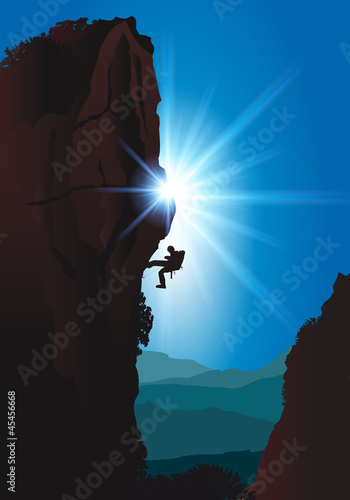 Alpiniste_Soleil_Rayons