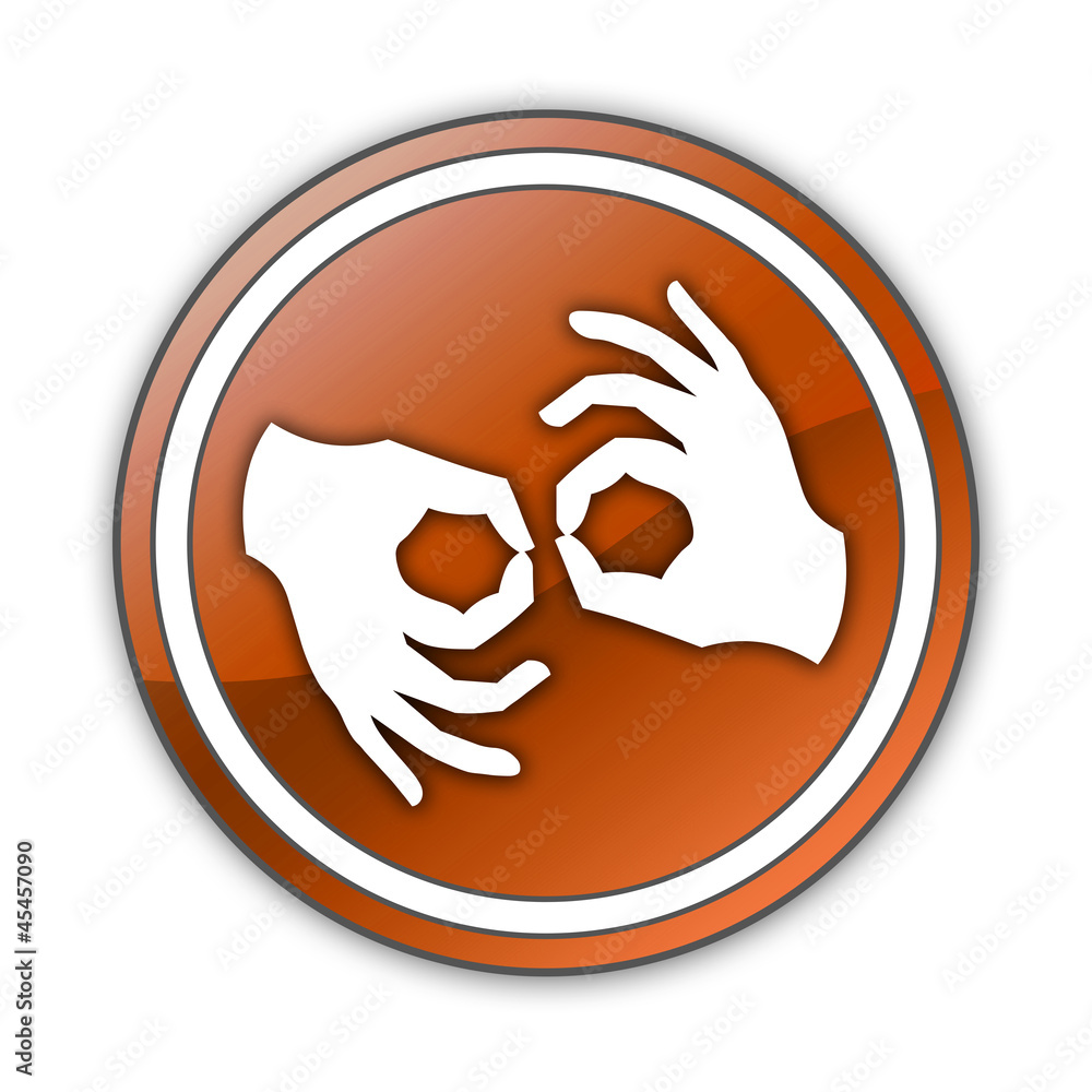 Orange Glossy Button Orange Glossy Button