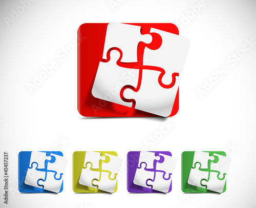 vector puzzle web icon design element.