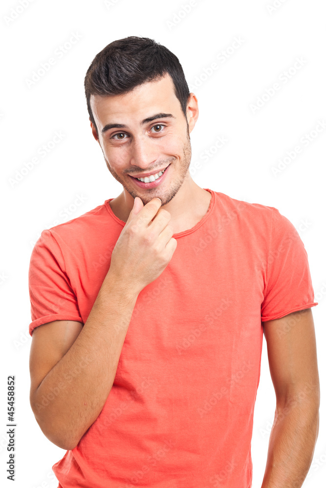 Young man in casual clothes isolated on white Young man in casual clothes isolated on white