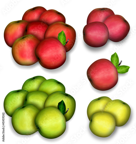 Fototapeta Naklejka Na Ścianę i Meble -  Set of apples