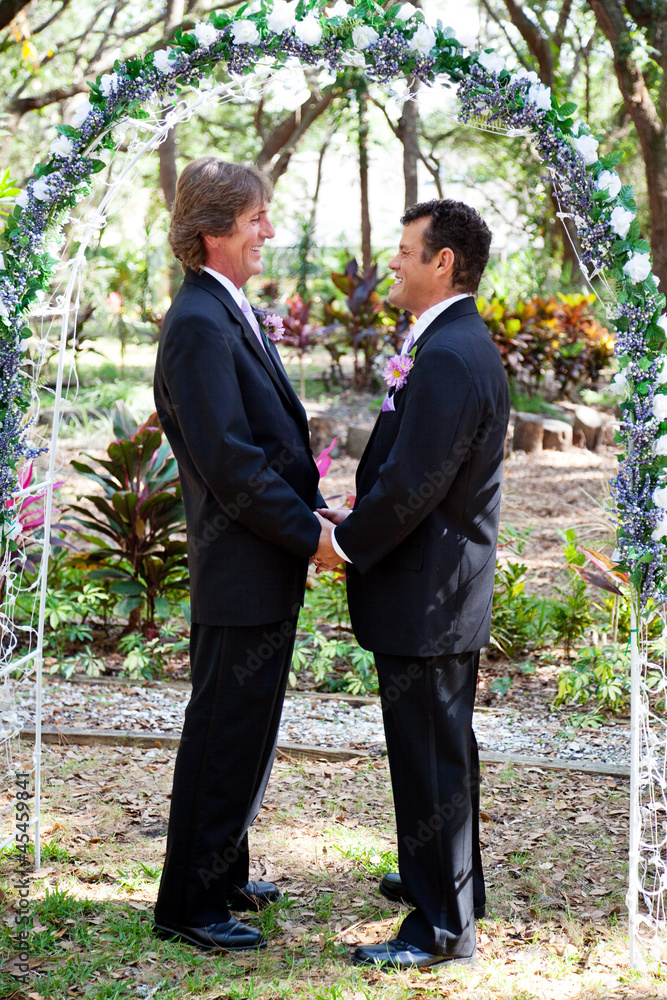 Gay Marriage - Under the Floral Arch Gay Marriage - Under the Floral Arch