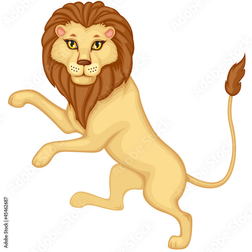 Cartoon heraldic lion