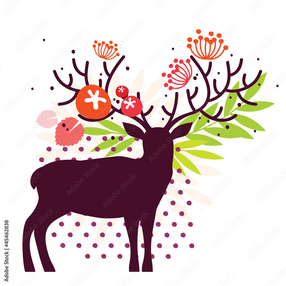 Floral deer Floral deer