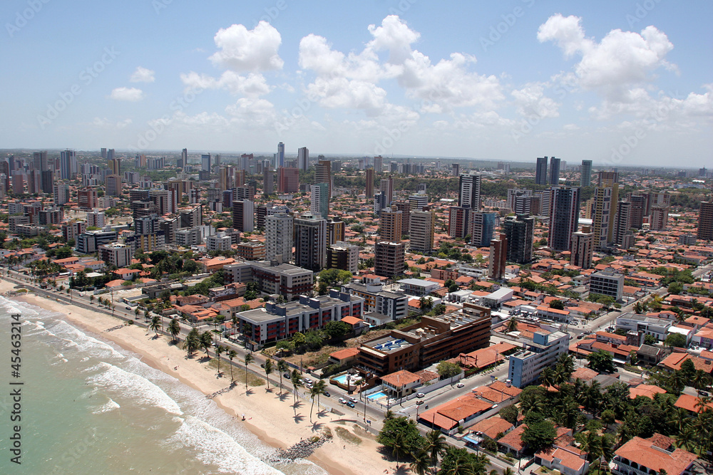 Aerial view of Joao Pessoa, Paraiba state, Brazil