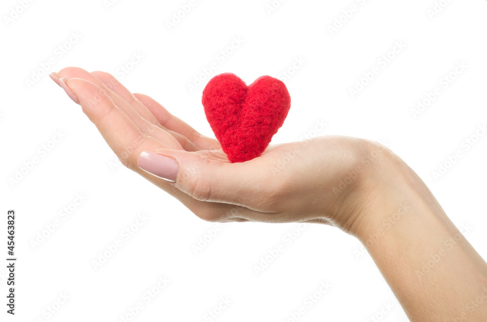 Hand holding heart Hand holding heart