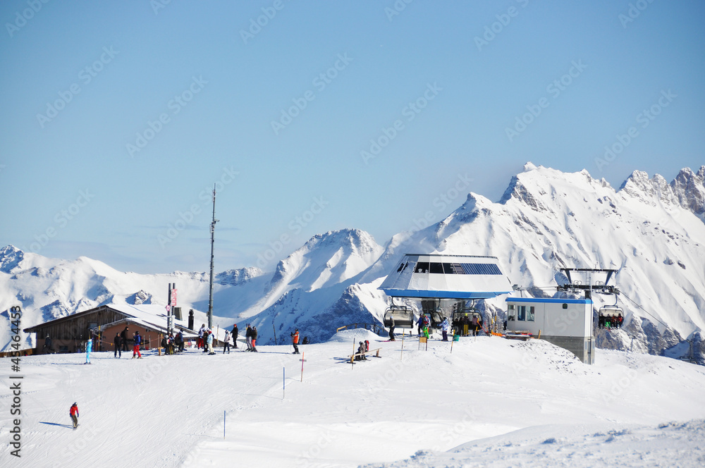 Pizol, famous Swiss skiing resort Pizol, famous Swiss skiing resort