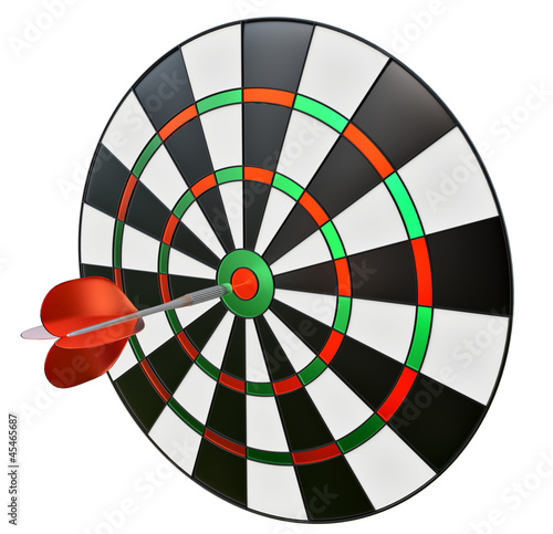 dart in the center of darts