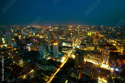 Night panorama view over Bangkok, Thailand © De Visu