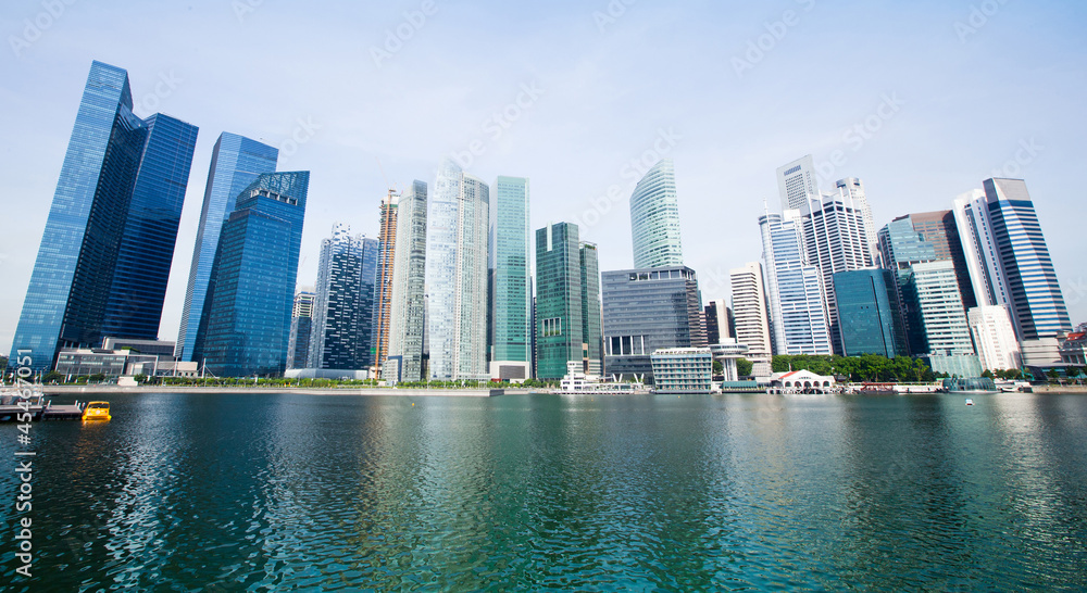 Fototapeta premium Wide Panorama of Singapore City