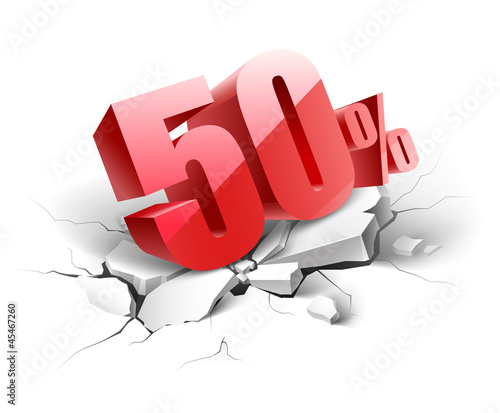 50 percent discount icon