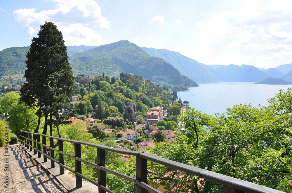 Famous Italian lake Como from Villa Serbelloni