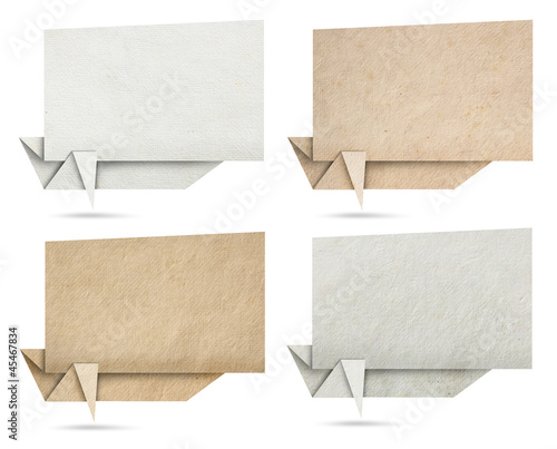 Origami speech banners paper texture © kromkrathog