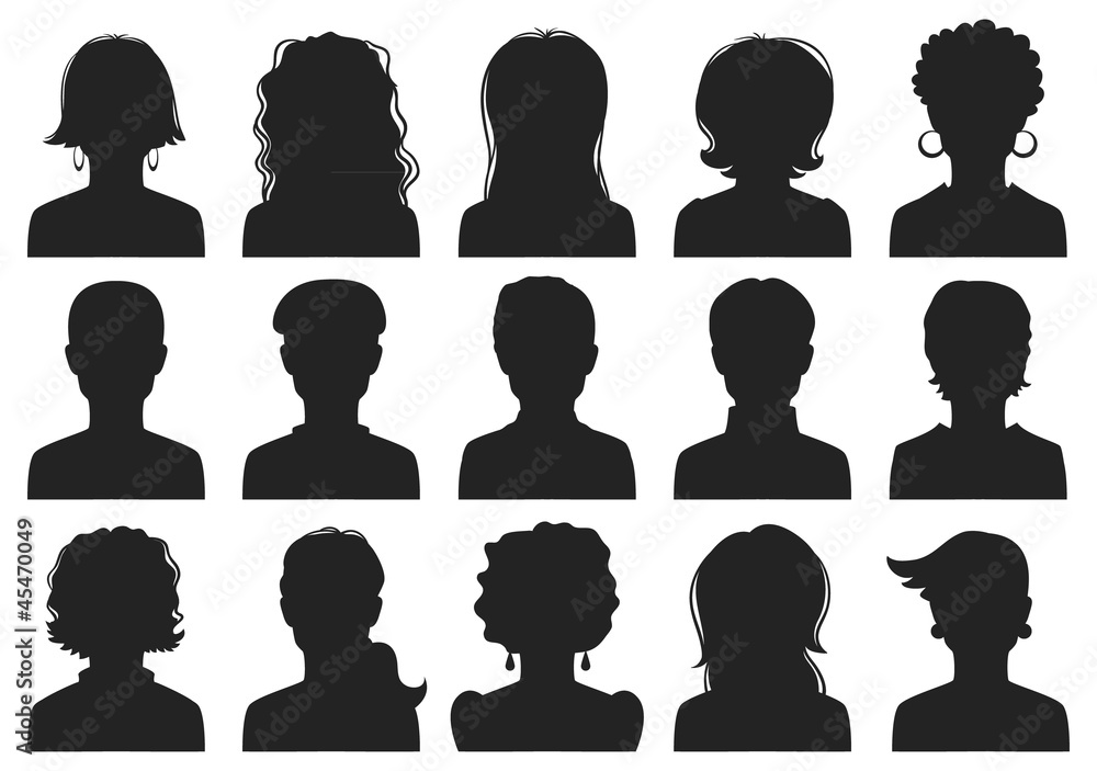 Man and woman avatars Man and woman avatars