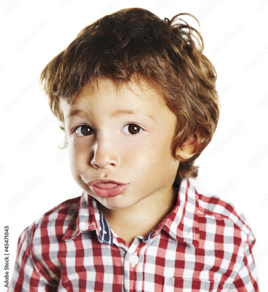 portrait of little boy isolated on white background portrait of little boy isolated on white background