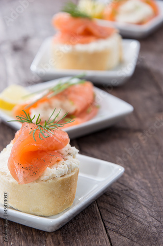 Salmon and Horseradish on a Baguette