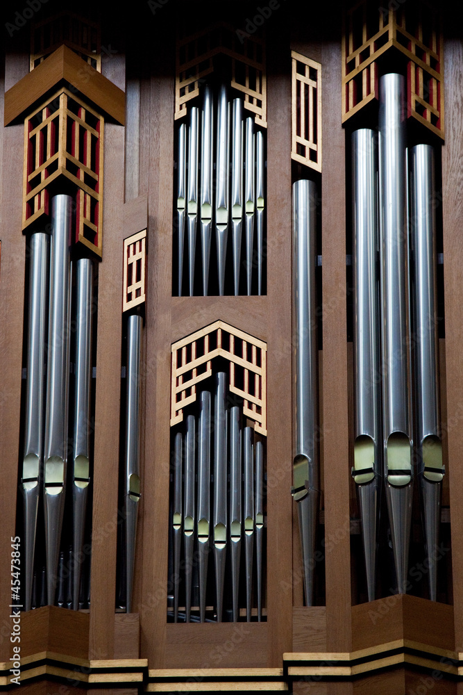 Organ in the cathedral of Brussels in Belgium Organ in the cathedral of Brussels in Belgium