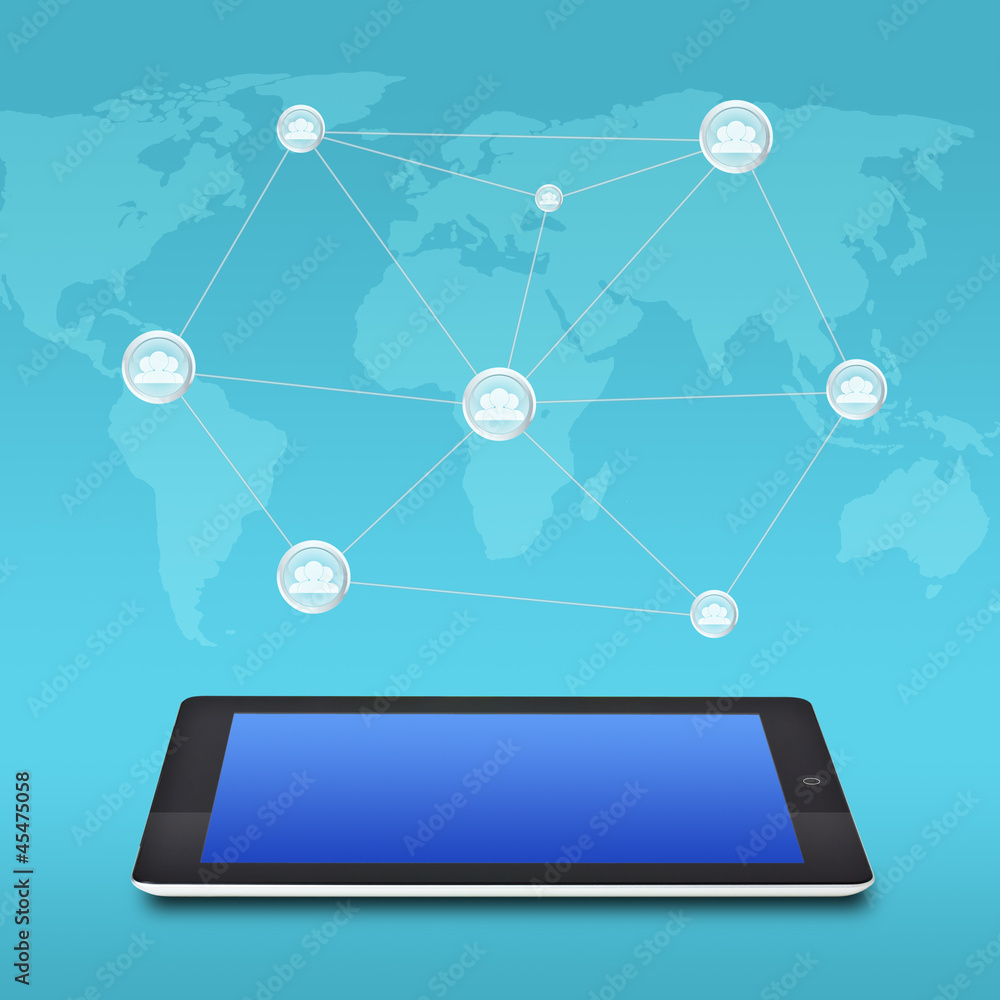Technology with social network structure