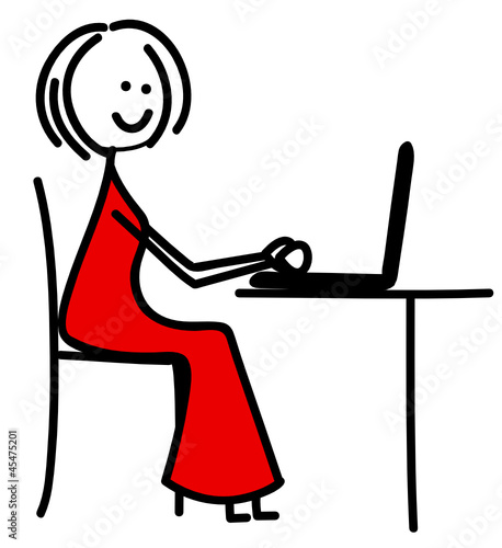 Frau am Computer