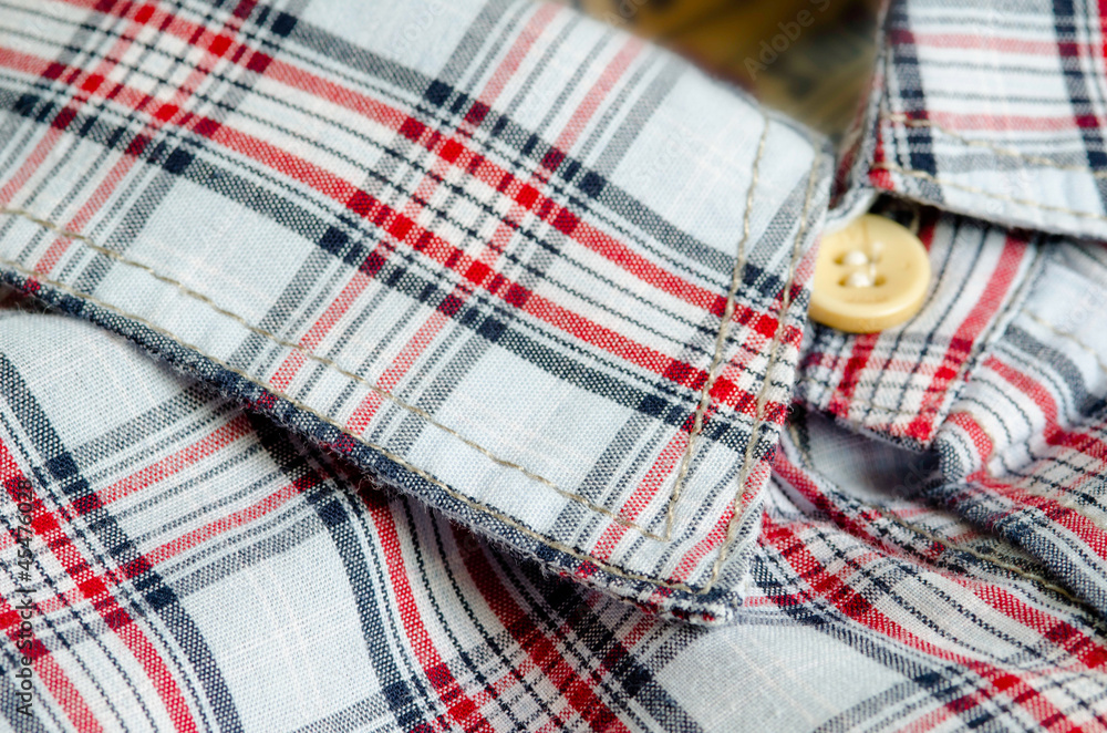 Plaid shirt close up Plaid shirt close up