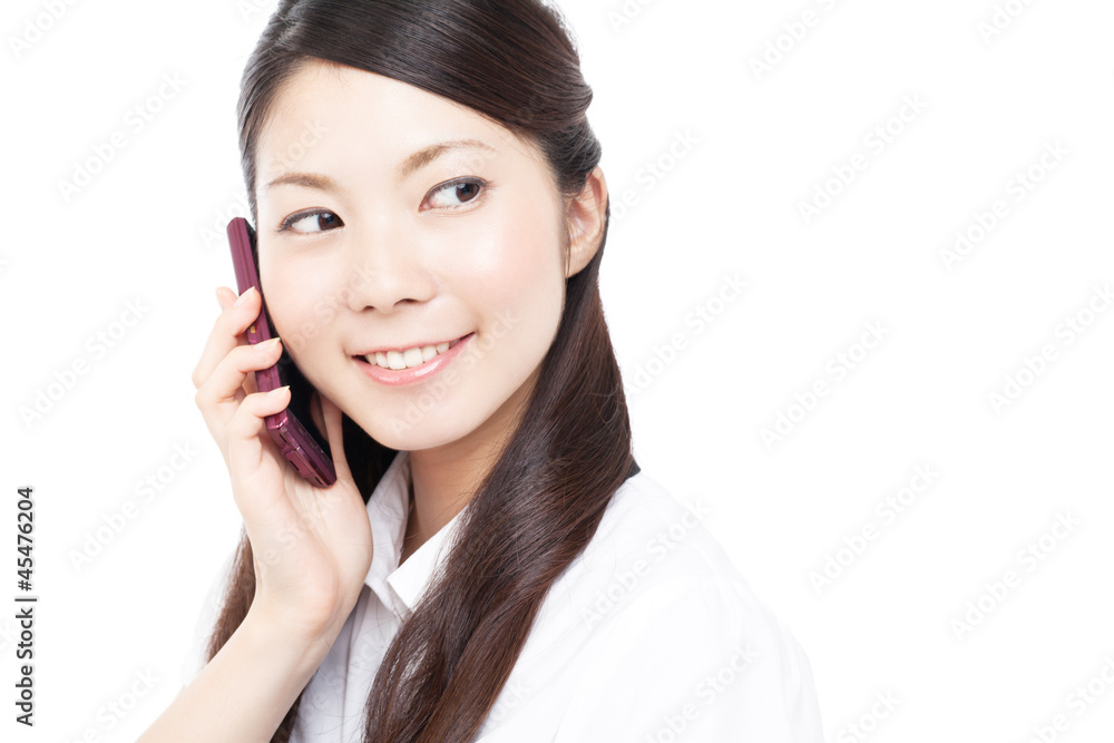 Beautiful young businesswoman using a cellular. Portrait of asia Beautiful young businesswoman using a cellular. Portrait of asia