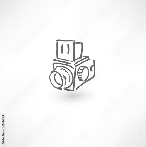 Hand drawn old camera icon
