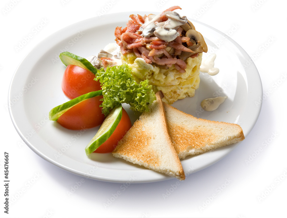omelette with ham and mushrooms omelette with ham and mushrooms