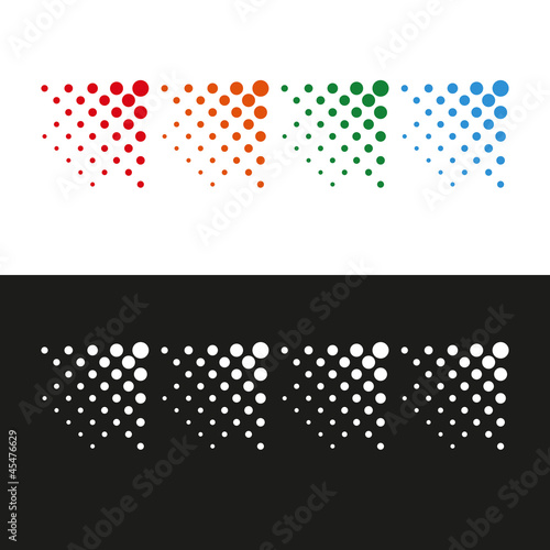 Dots arrows design photo