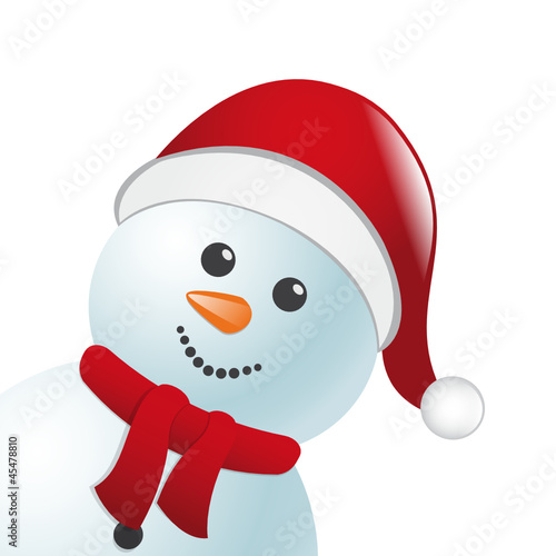 snowman scarf isolated